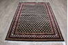 Kashmir Black Hand Knotted 51 X 70 Area Rug 905-146490 Thumb 1
