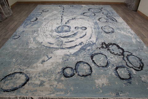 Jaipur Blue Hand Knotted 101 X 140 Area Rug 905-146491 Image 1