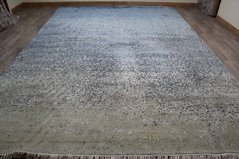 Jaipur Blue Hand Knotted 910 X 141 Area Rug 905-146497 Image 1