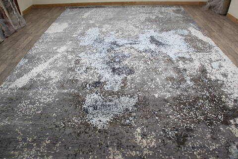 Jaipur Grey Hand Knotted 101 X 145 Area Rug 905-146498 Image 1