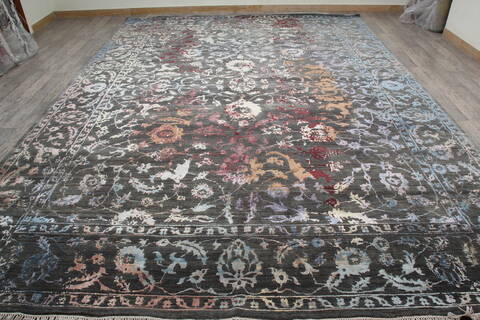 Jaipur Grey Hand Knotted 101 X 141 Area Rug 905-146499 Image 1