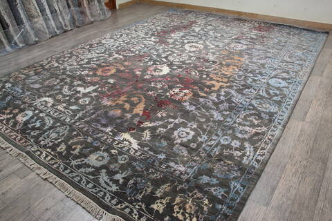 Jaipur Grey Hand Knotted 101 X 141 Area Rug 905-146499 Image 3