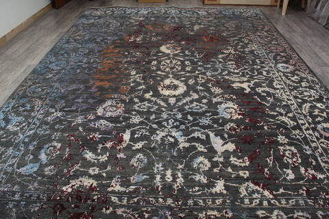 Jaipur Grey Hand Knotted 101 X 141 Area Rug 905-146499 Image 9