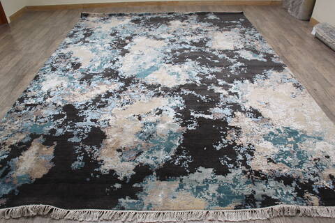 Jaipur Black Hand Knotted 90 X 124 Area Rug 905-146502 Image 1