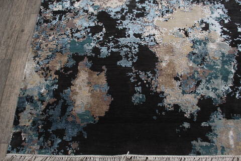 Jaipur Black Hand Knotted 90 X 124 Area Rug 905-146502 Image 4