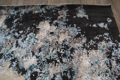 Jaipur Black Hand Knotted 90 X 124 Area Rug 905-146502 Image 8
