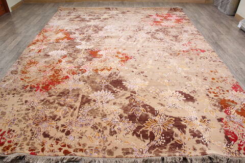 Jaipur Beige Hand Knotted 92 X 122 Area Rug 905-146506 Image 1
