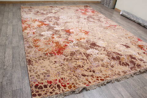Jaipur Beige Hand Knotted 92 X 122 Area Rug 905-146506 Image 2