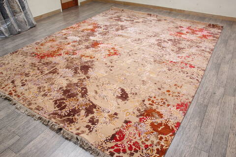 Jaipur Beige Hand Knotted 92 X 122 Area Rug 905-146506 Image 3