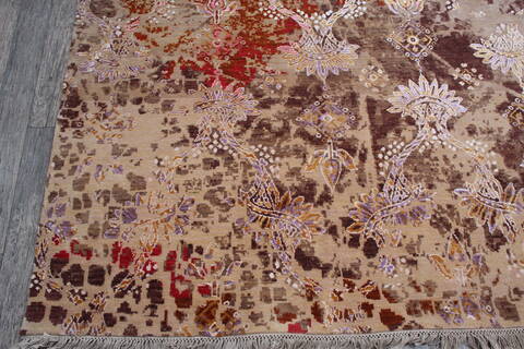 Jaipur Beige Hand Knotted 92 X 122 Area Rug 905-146506 Image 4