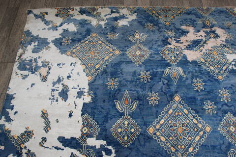 Jaipur Blue Hand Knotted 90 X 124 Area Rug 905-146507 Image 7