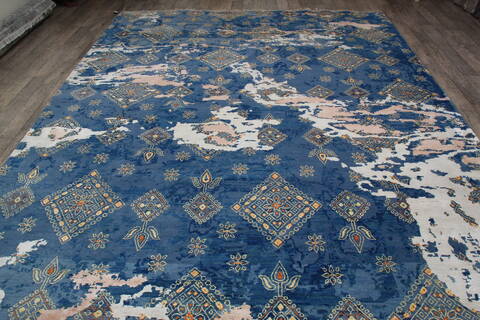 Jaipur Blue Hand Knotted 90 X 124 Area Rug 905-146507 Image 9