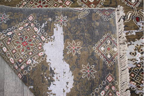 Jaipur Green Hand Knotted 91 X 122 Area Rug 905-146508 Image 10