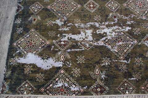 Jaipur Green Hand Knotted 91 X 122 Area Rug 905-146508 Image 4