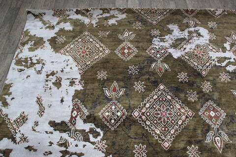 Jaipur Green Hand Knotted 91 X 122 Area Rug 905-146508 Image 7