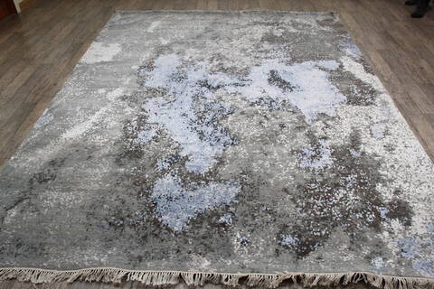 Jaipur Grey Hand Knotted 80 X 102 Area Rug 905-146510 Image 1