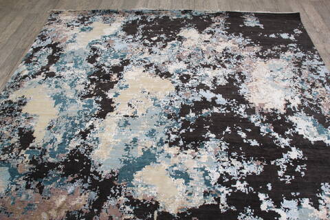 Jaipur Black Hand Knotted 81 X 103 Area Rug 905-146511 Image 5