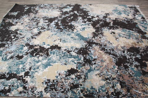 Jaipur Black Hand Knotted 81 X 103 Area Rug 905-146511 Image 7