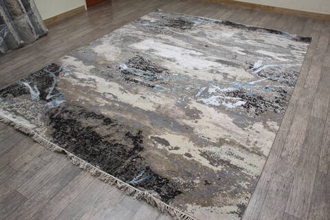Jaipur Grey Hand Knotted 80 X 101 Area Rug 905-146512 Image 3