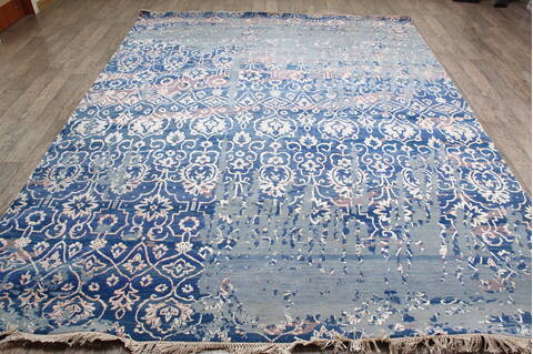 Jaipur Blue Hand Knotted 81 X 105 Area Rug 905-146514 Image 1