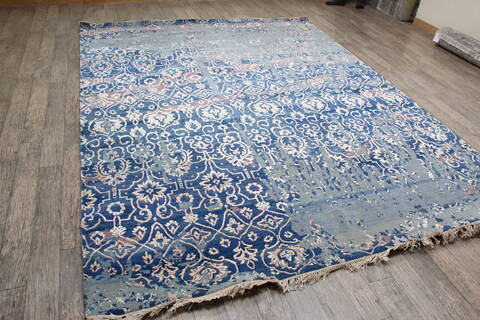 Jaipur Blue Hand Knotted 81 X 105 Area Rug 905-146514 Image 2