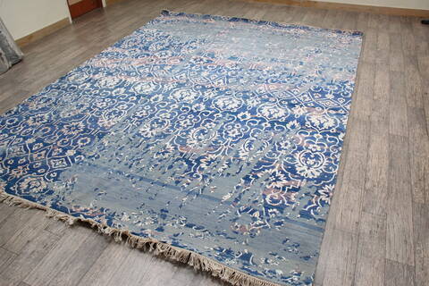 Jaipur Blue Hand Knotted 81 X 105 Area Rug 905-146514 Image 3