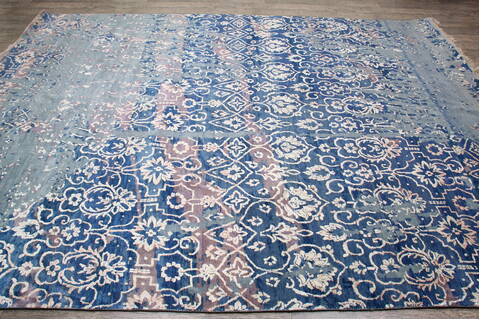 Jaipur Blue Hand Knotted 81 X 105 Area Rug 905-146514 Image 4