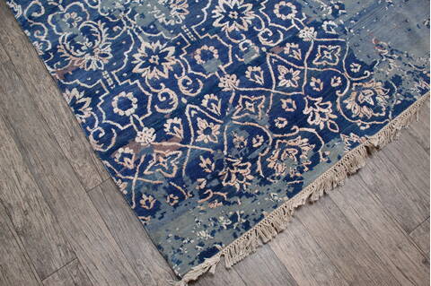 Jaipur Blue Hand Knotted 81 X 105 Area Rug 905-146514 Image 5