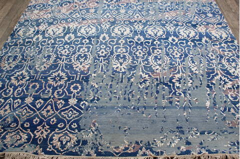 Jaipur Blue Hand Knotted 81 X 105 Area Rug 905-146514 Image 7