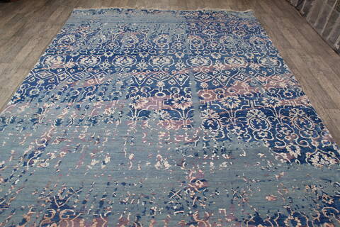 Jaipur Blue Hand Knotted 81 X 105 Area Rug 905-146514 Image 8