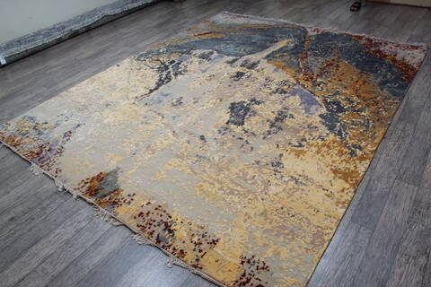 Jaipur Blue Hand Knotted 80 X 100 Area Rug 905-146517 Image 2