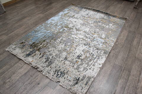 Jaipur Grey Hand Knotted 50 X 70  Area Rug 905-146519 Image 3