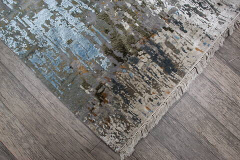 Jaipur Grey Hand Knotted 50 X 70  Area Rug 905-146519 Image 4