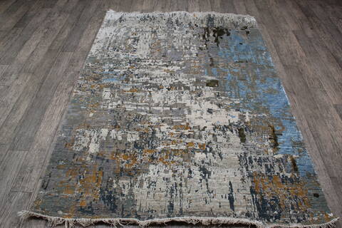 Jaipur Grey Hand Knotted 50 X 70  Area Rug 905-146519 Image 5
