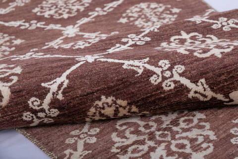 Chobi Brown Runner Hand Knotted 29 X 102 Area Rug 700-146522 Image 5