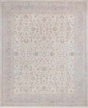 Afghan Chobi Beige Rectangle 8x10 ft Wool Carpet 146526