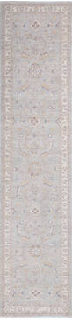 Afghan Chobi Grey Runner 10 to 12 ft Wool Carpet 146527