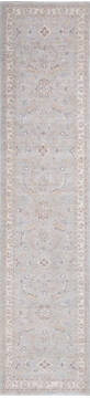 Chobi Grey Runner Hand Knotted 2'8" X 12'0"  Area Rug 700-146527