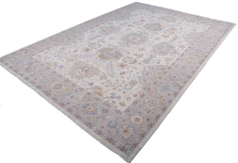 Chobi Grey Hand Knotted 103 X 140 Area Rug 700-146530 Image 2
