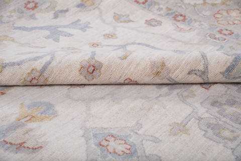 Chobi Grey Hand Knotted 103 X 140 Area Rug 700-146530 Image 5