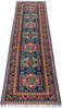 Kazak Blue Runner Hand Knotted 27 X 99  Area Rug 700-146531 Thumb 1