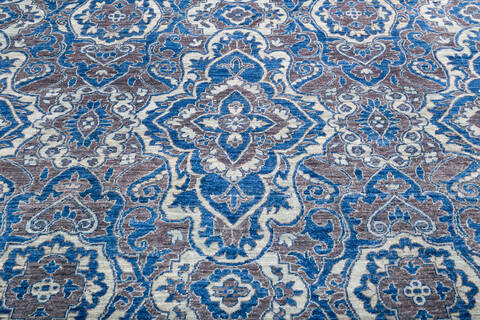 Chobi Grey Hand Knotted 85 X 100 Area Rug 700-146532 Image 3