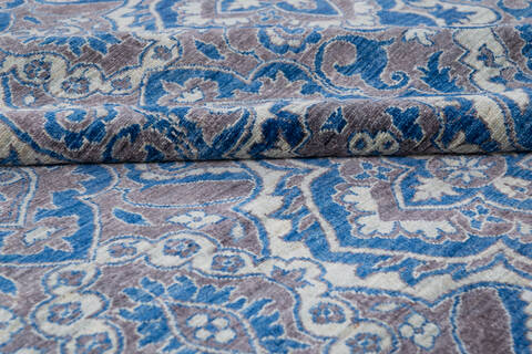 Chobi Grey Hand Knotted 85 X 100 Area Rug 700-146532 Image 5