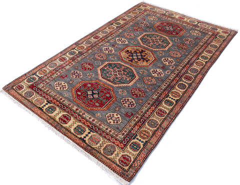 Chobi Grey Hand Knotted 41 X 64 Area Rug 700-146533 Image 2