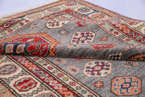 Chobi Grey Hand Knotted 41 X 64 Area Rug 700-146533 Image 5