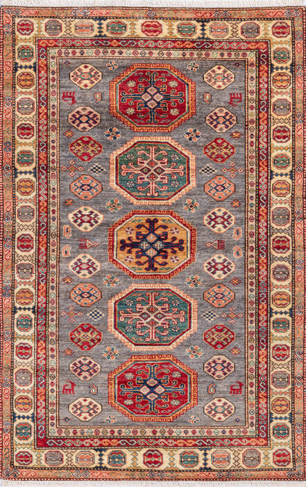 Chobi Grey Hand Knotted 41 X 64 Area Rug 700-146533 Image 0