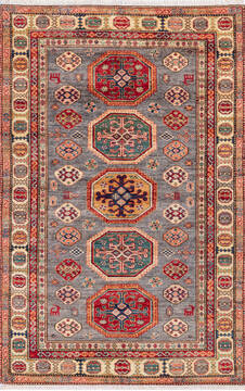 Chobi Grey Hand Knotted 4'1" X 6'4"  Area Rug 700-146533