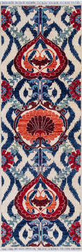 Chobi Yellow Runner Hand Knotted 3'3" X 9'8"  Area Rug 700-146536