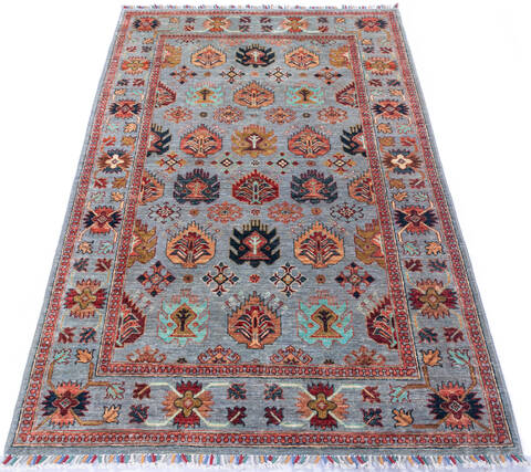 Chobi Blue Hand Knotted 311 X 61 Area Rug 700-146541 Image 1
