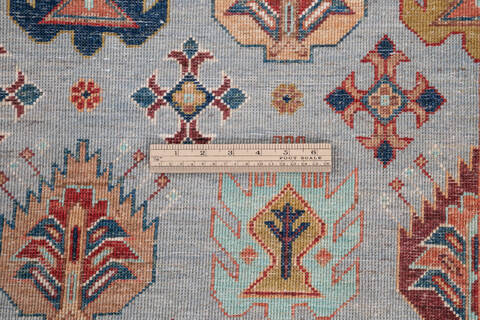Chobi Blue Hand Knotted 311 X 61 Area Rug 700-146541 Image 6
